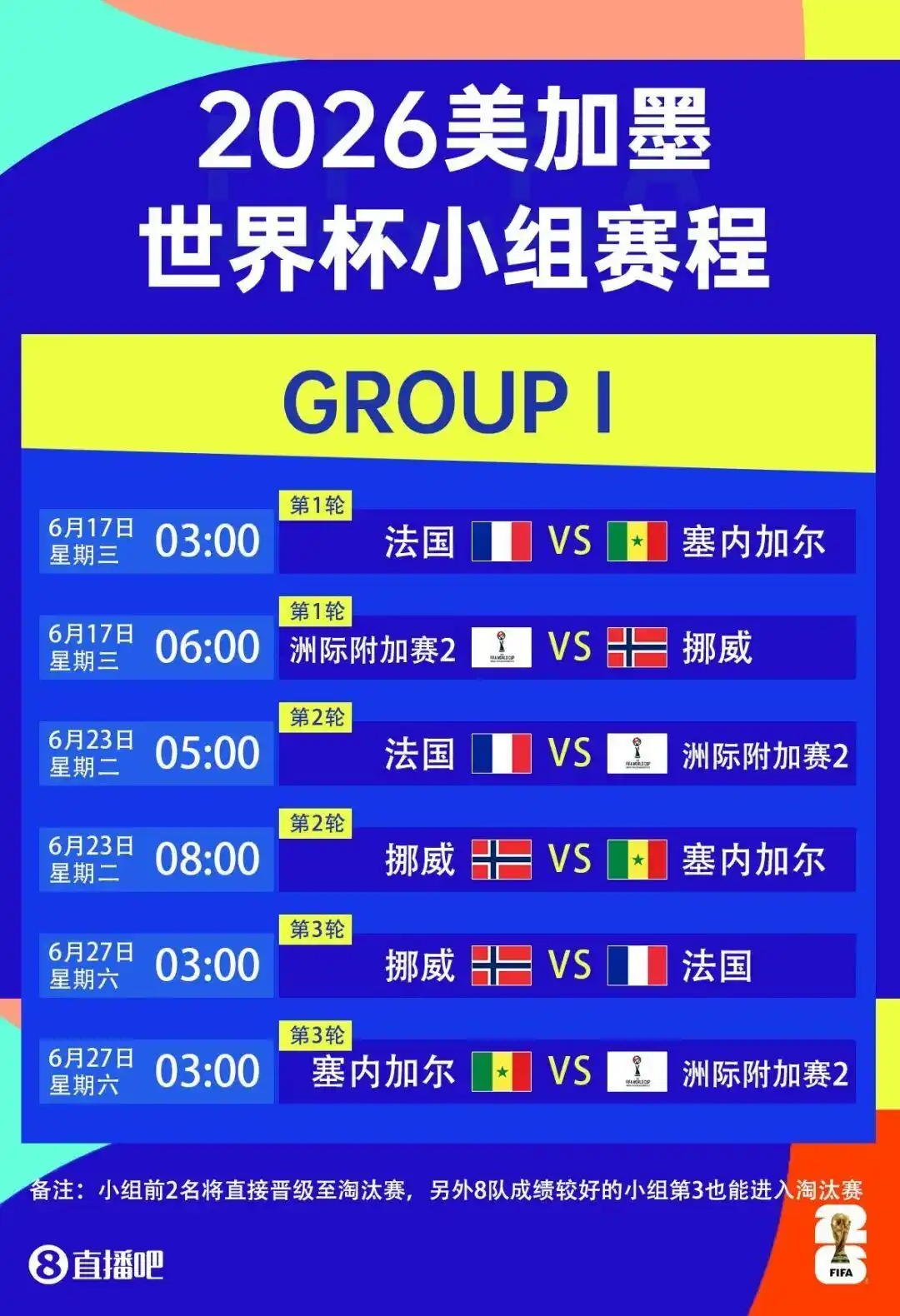 2026年美加墨世界杯赛程时间表_2026年世界杯赛程_中国球迷看球时间安排